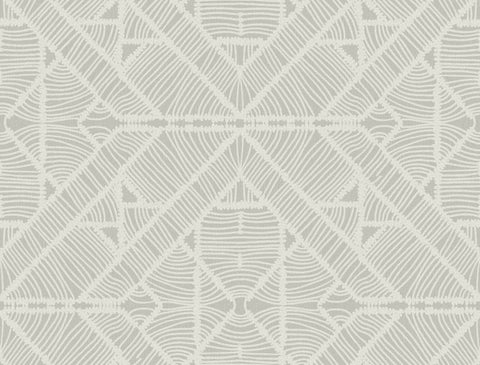 TC2701 Gray Diamond Macrame Wallpaper
