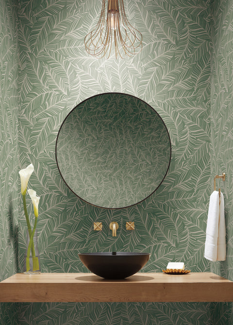 TC2717 Green Rainforest Canopy Wallpaper