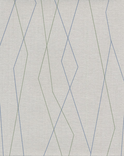 TD1018 White/Off Whites Diamond Fracture Wallpaper