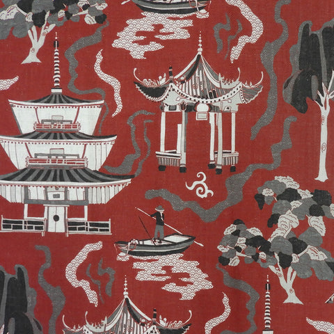 Kumano Carmine Regal Fabric