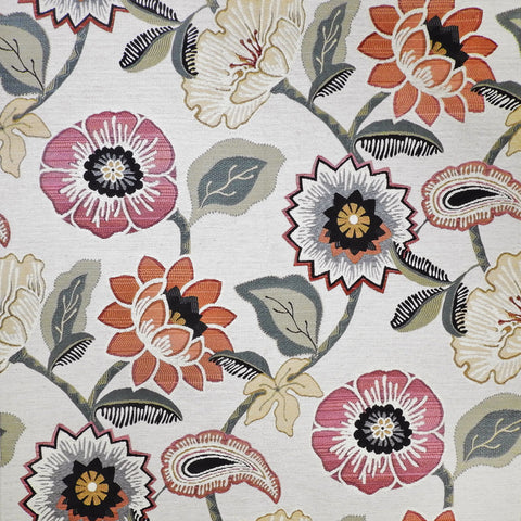 Mazie Coral Regal Fabric