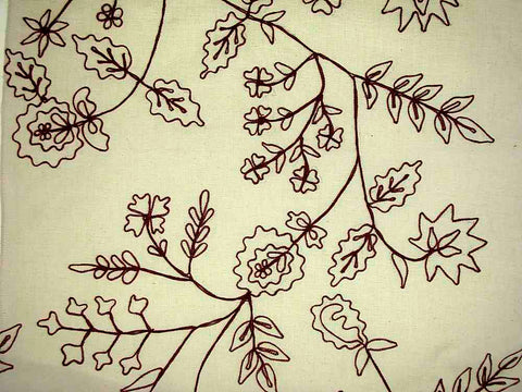 Romantic Vine Red Laura Kiran Fabric