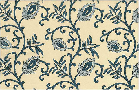 Shalimar Print Blues Laura Kiran Fabric