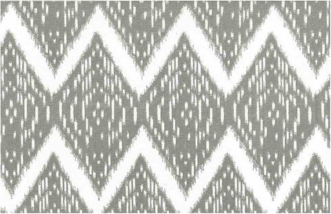 Samarkand Ikat Print Putty White Laura Kiran Fabric