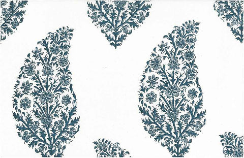 Zahara Print Dutch Blue Laura Kiran Fabric