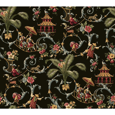 Waverly Wallpaper WA7769 Mandarin Prose Oriental Asian Toile