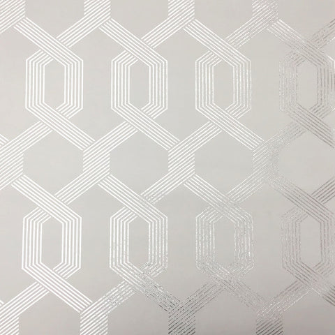 Viva Lounge Silver Grey Wallpaper