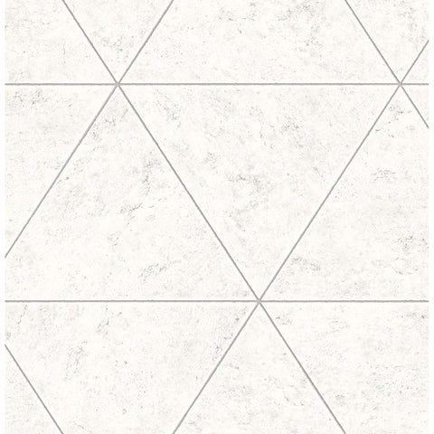 2540-24015 Polished Concrete Silver Geometric Wallpaper