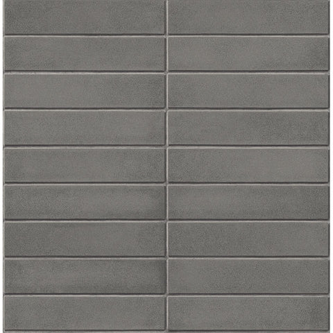 2540-24025 Midcentury Modern Dark Grey Brick Wallpaper