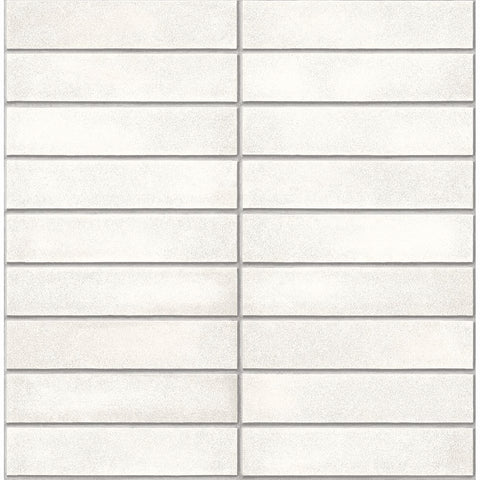 2540-24026 Midcentury Modern White Brick Wallpaper