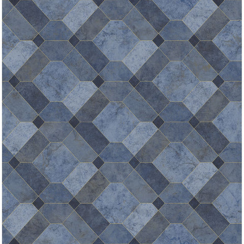 2540-24057 Devonshire Blue Marble Wallpaper