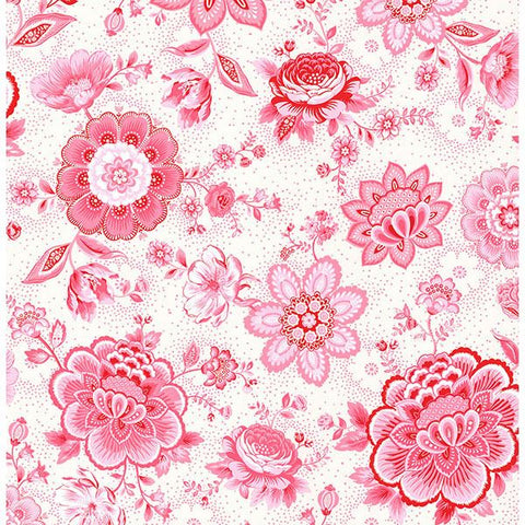 Kali Pink Folklore Chintz Wallpaper