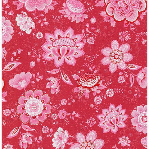 Kali Red Folklore Chintz Wallpaper