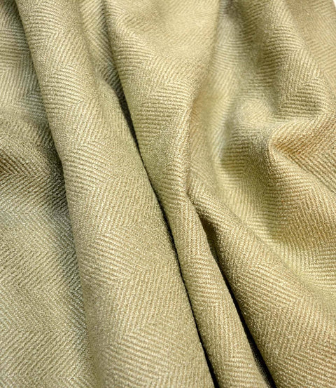 Green Herringbone Upholstery Fabric Jumper Celadon