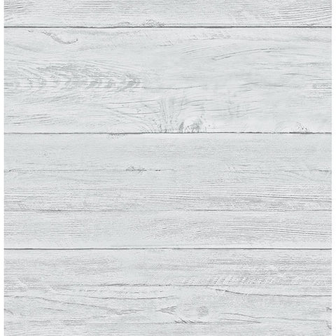 White Washed Boards Aqua Shiplap Wallpaper