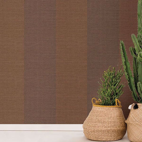 Yi Ze Brown Grasscloth Wallpaper