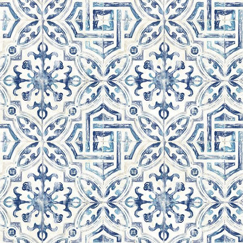 3117-12332 Sonoma Blue Spanish Tile Wallpaper