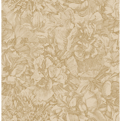 307341 Auguste Gold Floral Wallpaper