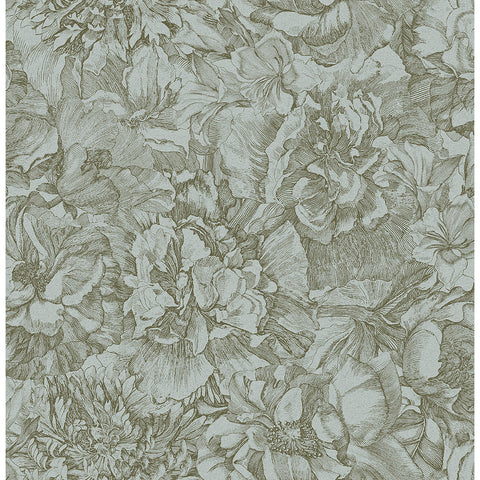 307342 Auguste Sage Floral Wallpaper