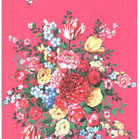 Ayaanle Pink Dutch Painters Floral Wallpaper