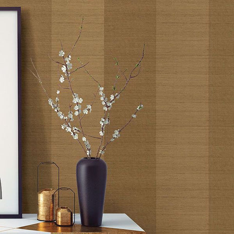 Yue Yan Olive Grasscloth Wallpaper