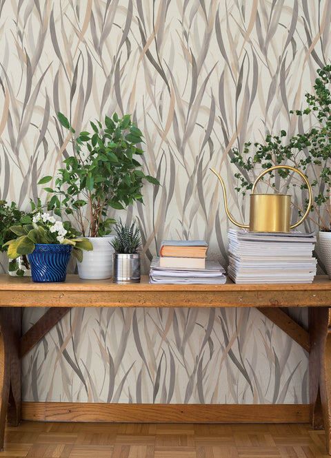 4202-330205 Willoughby Neutral Fronds Wallpaper