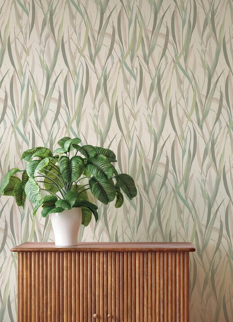 4202-330212 Willoughby Green Fronds Wallpaper