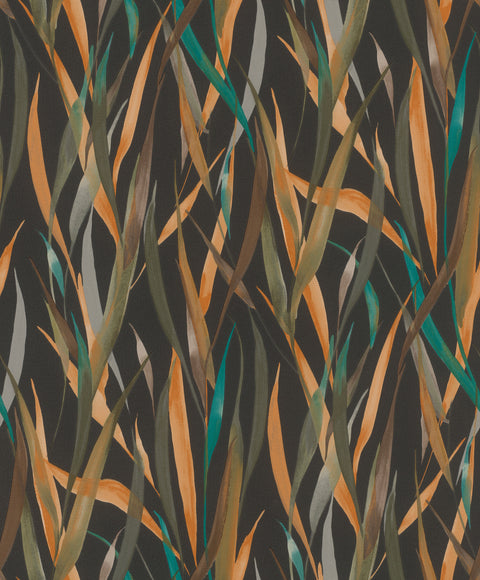 4202-330250 Willoughby Black Fronds Wallpaper