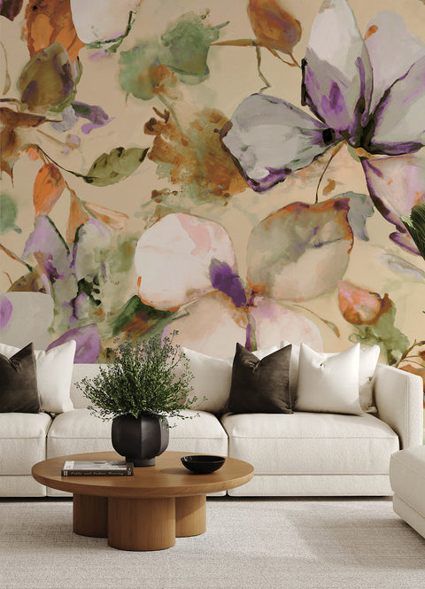 4202-367546M Florian Lavender Wall Mural