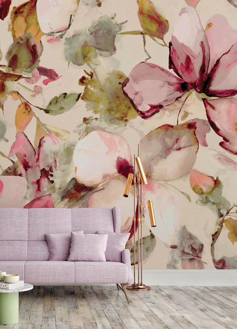 4202-367577M Florian Pink Wall Mural