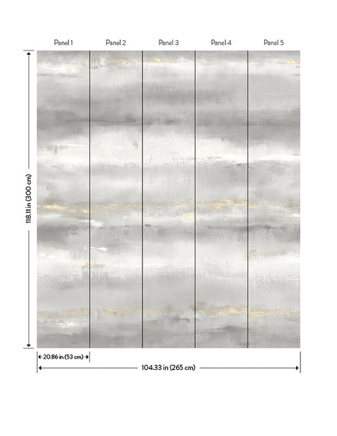 4202-367584M Aveline Grey Wall Mural