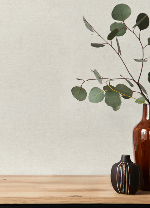 4202-408126 Cullen White Faux Linen Wallpaper