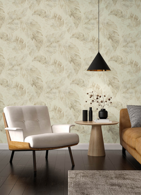 4202-416145 Sanne Beige Palm Wallpaper