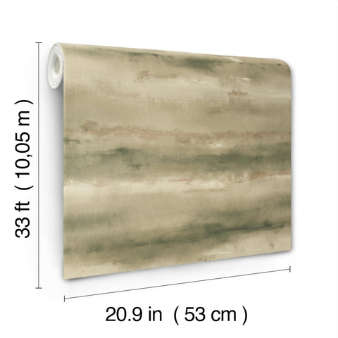 4202-481655 Ayla Green Abstract Stripe Wallpaper