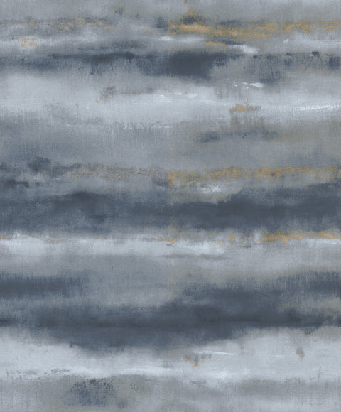4202-481662 Ayla Indigo Abstract Stripe Wallpaper
