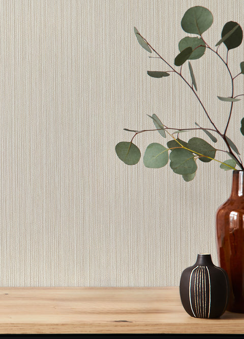 4202-537628 Ewan Bone Textured Stripe Wallpaper