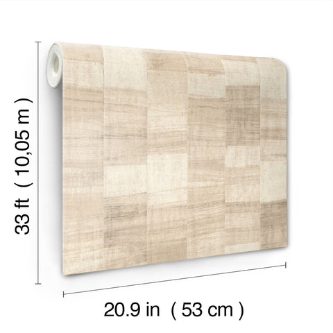 4202-570953 Ivo Beige Block Stripe Wallpaper