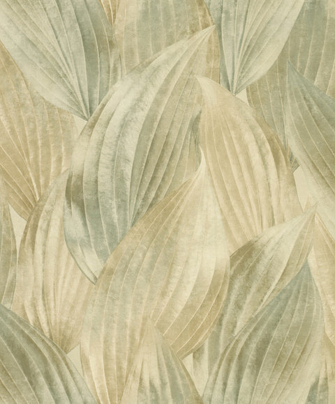 4202-571547 Melora Green Leaf Wallpaper