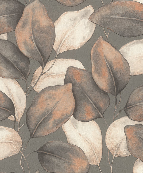 4202-659887 Evanthe Charcoal Vine Wallpaper