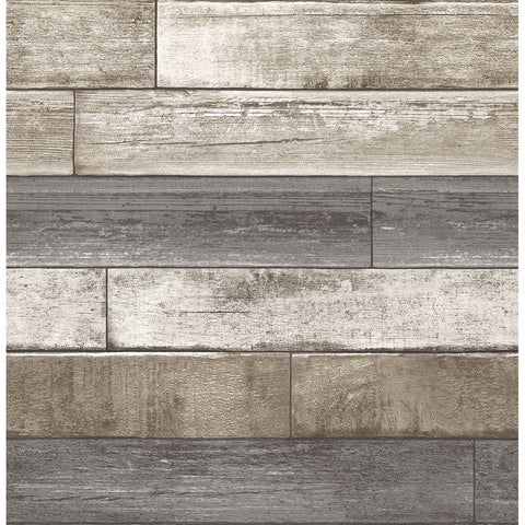 Weathered Plank Grey Wood Texture Wallpaper