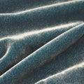 Close-up of blue velvet fabric with folds