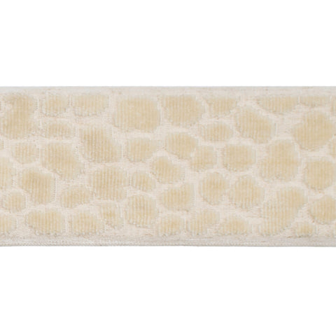 Alpas Pearl 3.5 inch Antique Cream Cut Velvet Europatex Tape Trim
