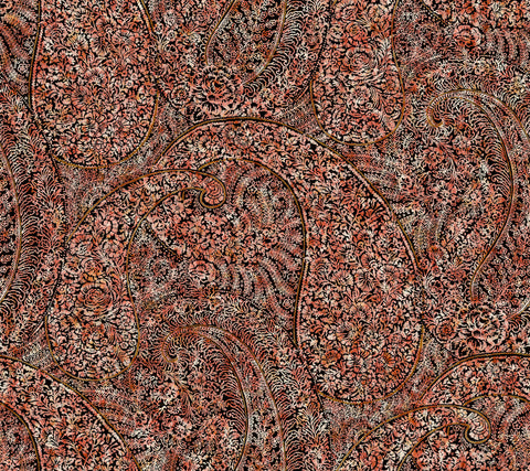 BO6651 Red Kashmir Dreams Paisley Wallpaper