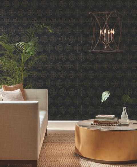 BO6696 Black Gold Starlight Wallpaper