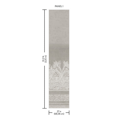 BO6742M White Gray Henna Wallpaper Mural