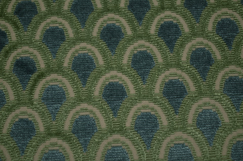 Cetara Jade Cut Velvet Fabric