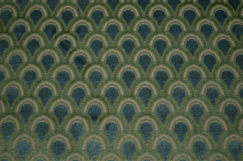 Cetara Jade Cut Velvet Fabric