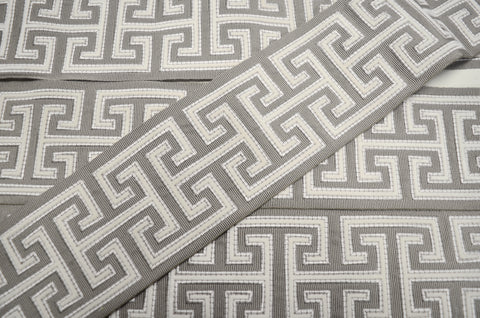 Seville Grain 4 inch Embroidered Greek Fret Europatex Tape Trim
