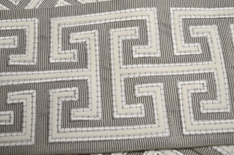 Seville Grain 4 inch Embroidered Greek Fret Europatex Tape Trim