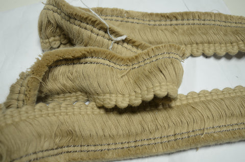 7303/434 Jute 1.5 inch Tan Brush Fringe Duralee Trim